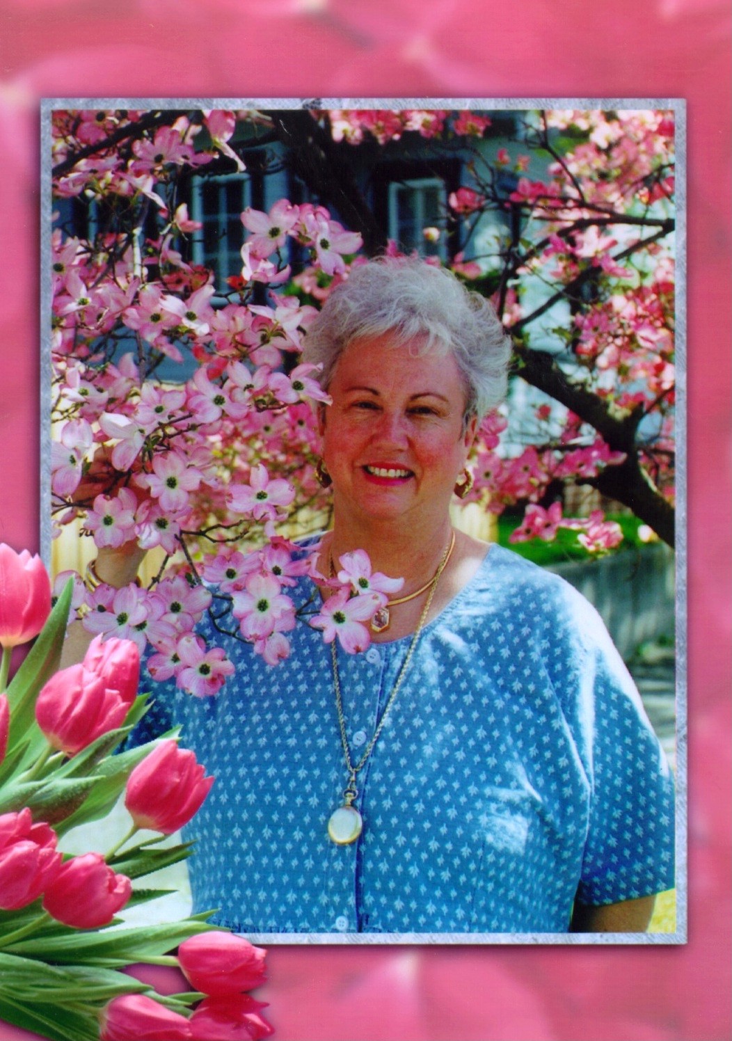 Ann in the dogwoods, Lewiston, Idaho