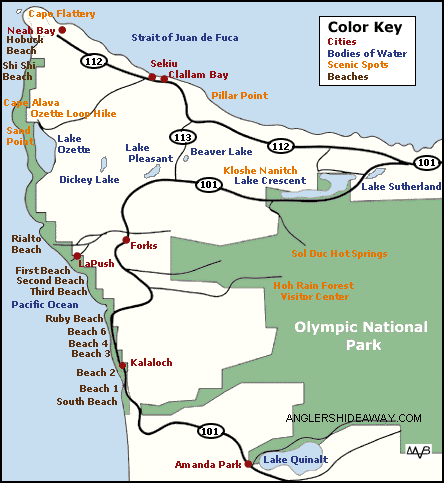 MAP OF THE WEST END OF WASHINGTON STATE
