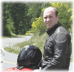 Chuck Rowland riding the twisties!